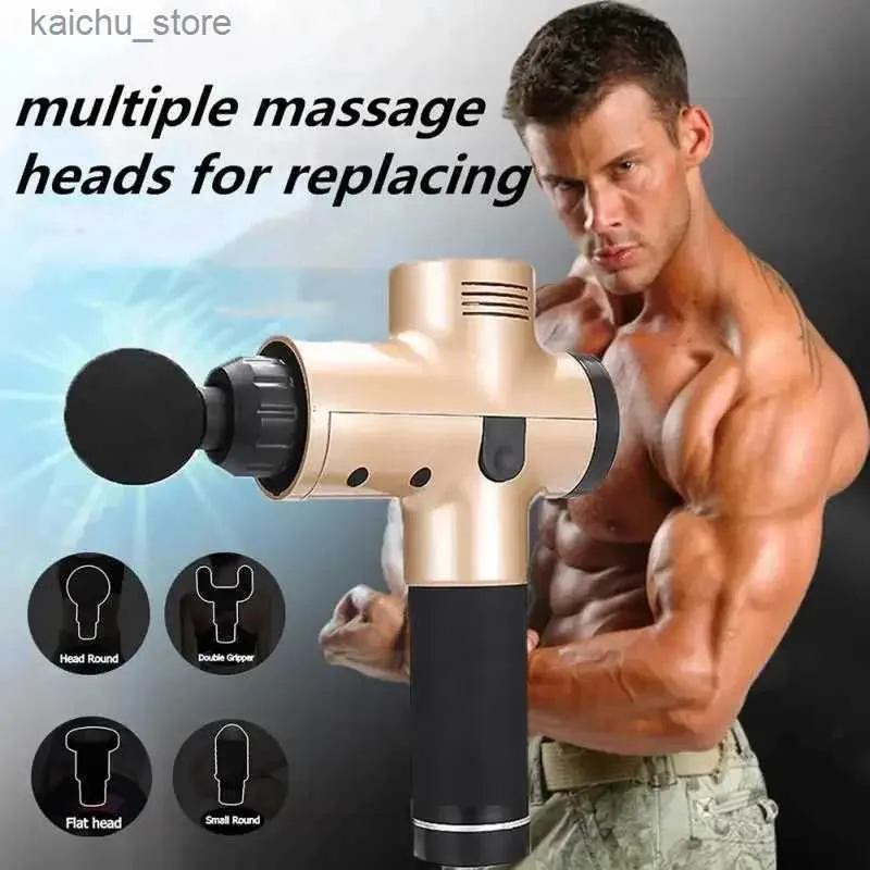 Elektriska massagers universella fascia pistolmassage huvud silikon massage pistol set kropp avslappning fascia massage pistol ersättning silikon huvud y240425