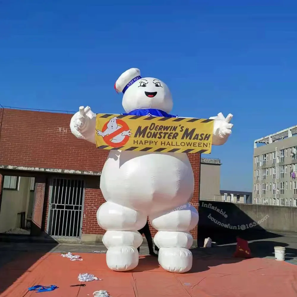 en gros séjour puft gonflable Marshmallow Man PVC Halloween Decoration Ghostbuster Modèle pour la publicité en plein air