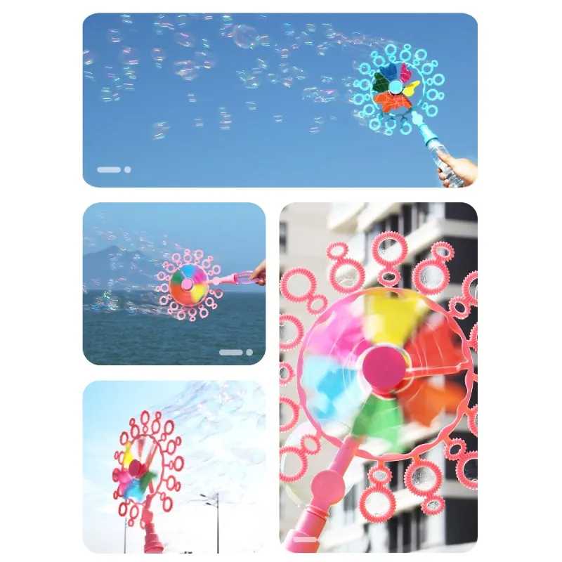 Children's windmill bubble machine, internet celebrity Instagram water supplement bubble machine, manual handheld bubble blowing gun, stick toy