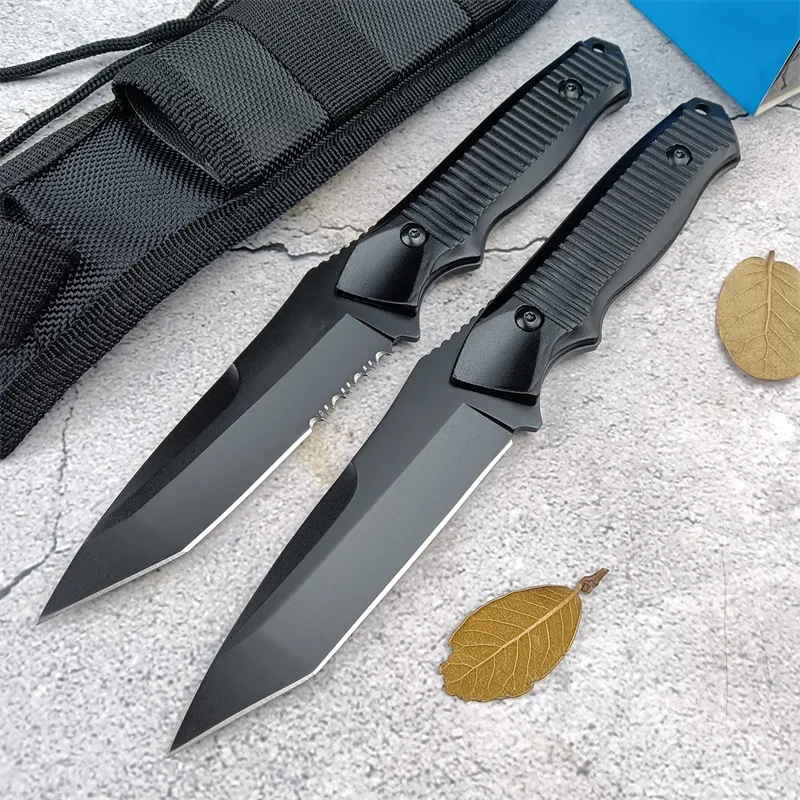 BM 140bk Outdoor Self-Defense mes Survival EDC Fixed Blade Knife Aluminium Legering Handle Full/ Sarrrated Blade Tourist Hunting Knives EDC Tool