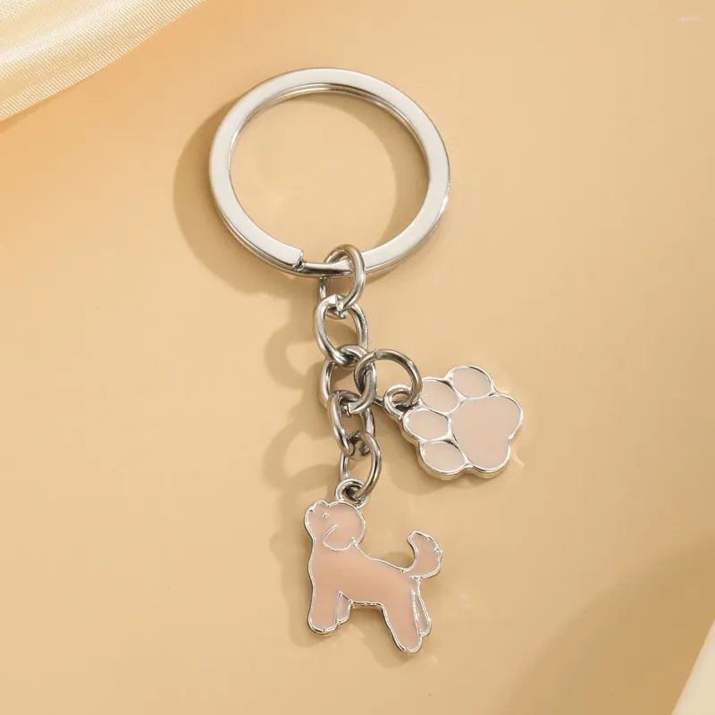 Keychains Keychain Gag Dog Claw Funny Enamel Pet Keyrings For Women Purse Bag Backpack Decor Accessories Pets Lovers Gifts