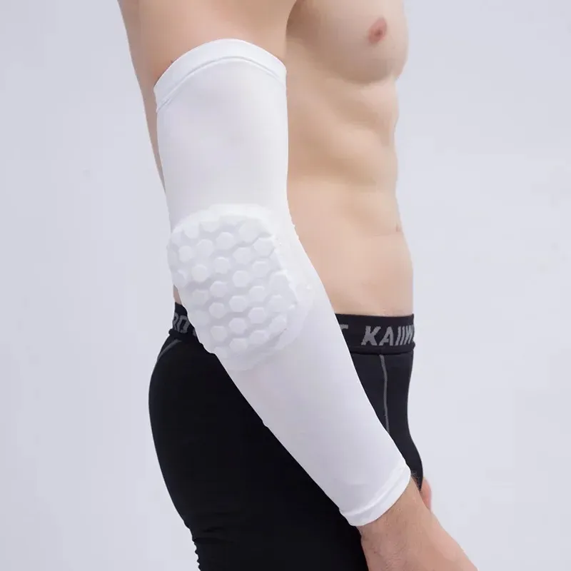 2024 ذراع الأكمام كوع ARMBOW دعم ذراع كرة السلة تنفس كرة القدم السلامة الرياضة الرياضة الحامي الصالة الرياضية للذراع للذراع