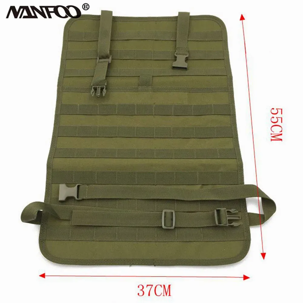 Packs 3 Colors Available Universal Tactical Molle Car Seat Back Hunting Organizer Vehicle Panel Car Seat Cover Protector Storage Bags