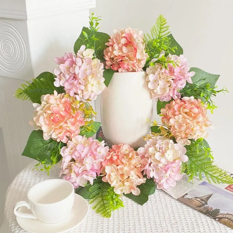 Decorative Flowers Battery Powe Christmas Wreath Outdoor For Front Door Festive Dead Branch Hydrangea Decoration European And