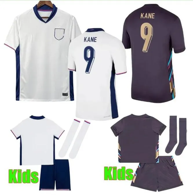 23 24 25 Englands Jersey Bellingham 2025 Home Away Soccer Jerseys Rice Saka Foden Rashford Sterling Stones Grealish Kane National Football Shirt Men Kids Kit