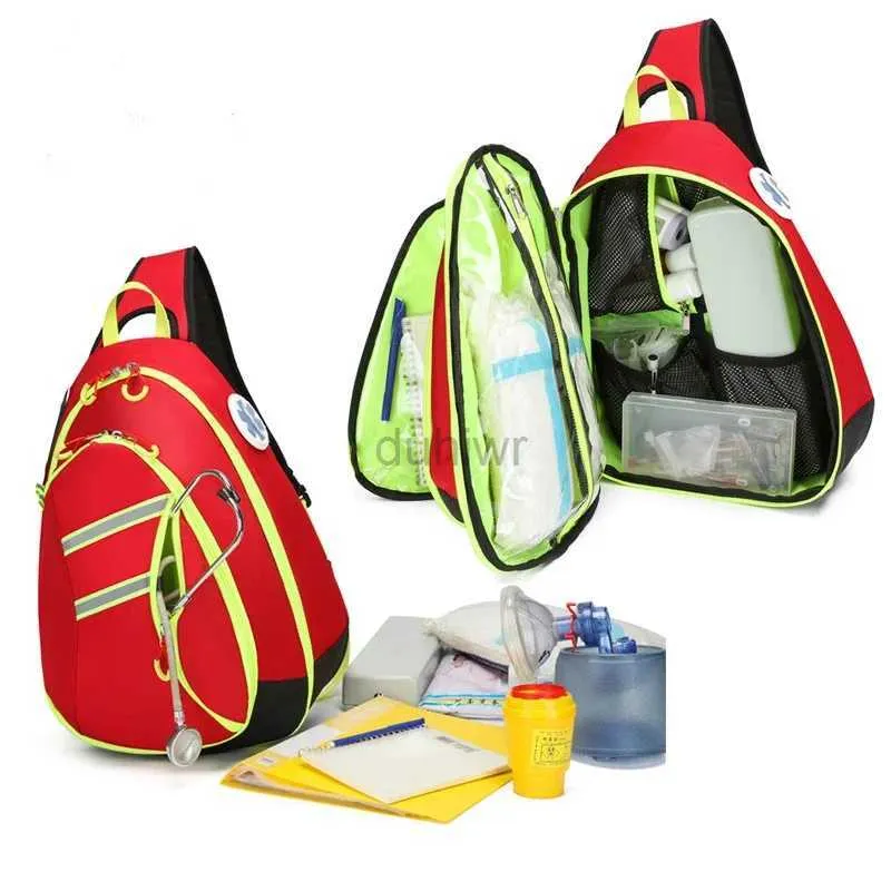 First Aid Supply First Aid Kits Emergency Medicine Sling Crossbody Backpack Men Doctor Nurse Shoulder Chest Bags for Travel Cycling d240419