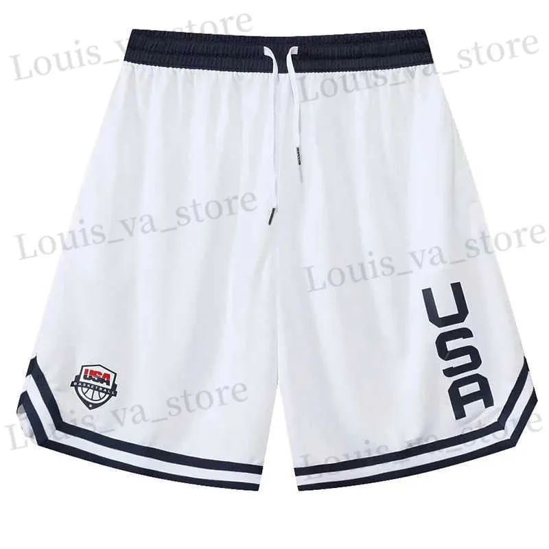 Men's Shorts US printed basketball shorts training mens active shorts loose pocket cycling training running gum sports pants T240419