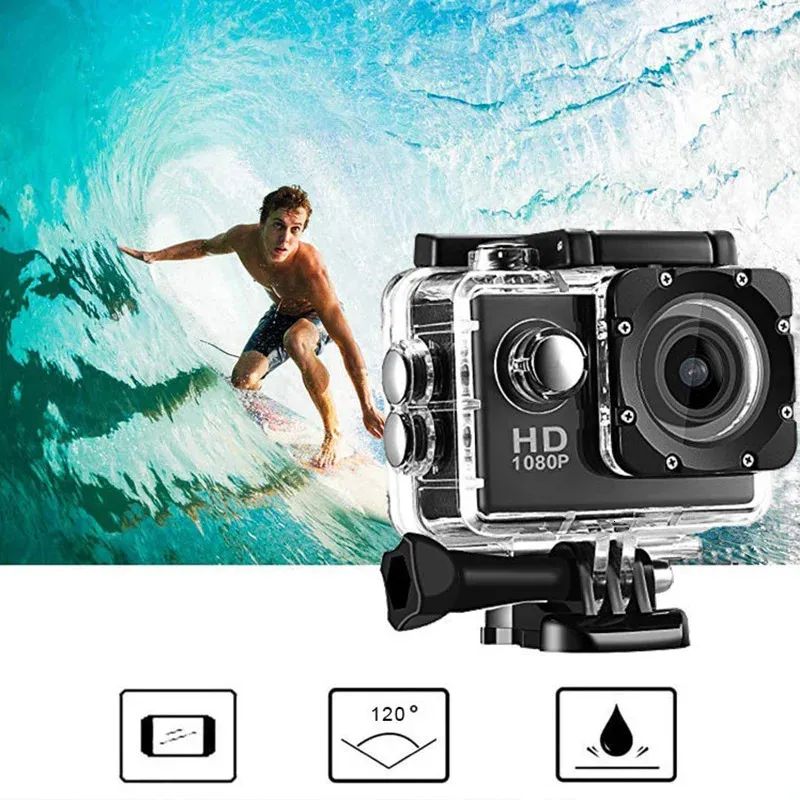 Caméra d'action Ultra HD 4K d'origine 1080p Écran WiFi 20inch 170D Sports de plongée imperméables GGO PRO 240407
