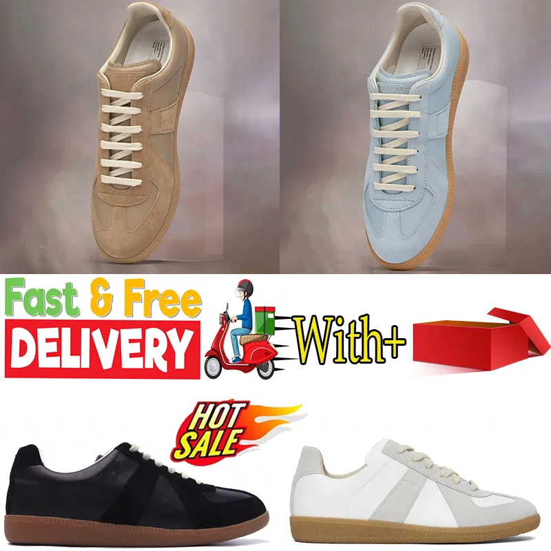 Nouvelles baskets Loafer Leather Femme Vintage Mens Designer Trainer Fashion Margieas White Casual Shoes Tennis Chaussures décontractées en plein air Gai Low Prix 36-45