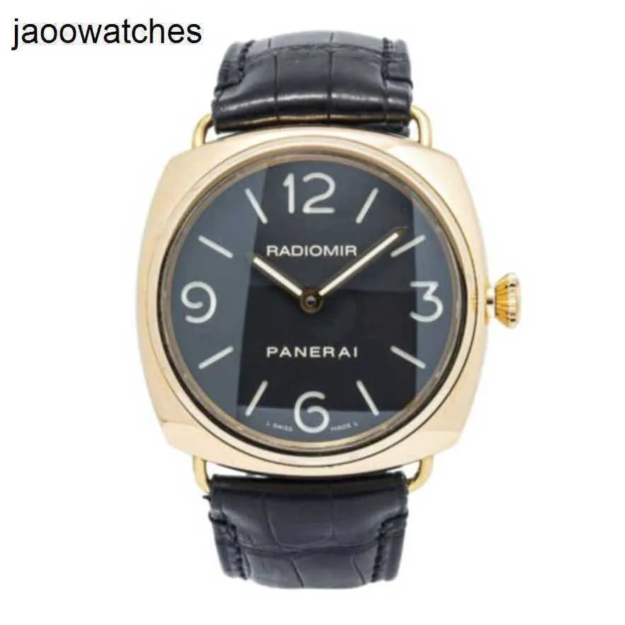 Panerai Watch Luminor Mens Watches Radiomir Pam2231 OP6658 18K Rose Gold Black Dial Automatic 45mm