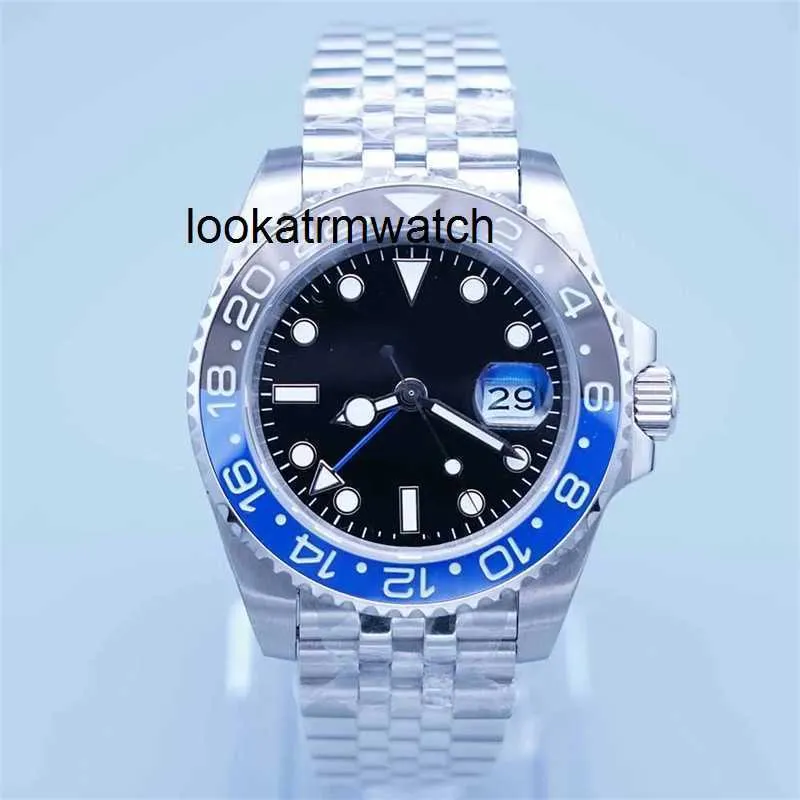 2024 Fashion Watch Rlx Automatic Mens 3866 Watch Super Movement Batgirl Black Blue Ceramic Sapphire Dial Bracelet Batman Limited