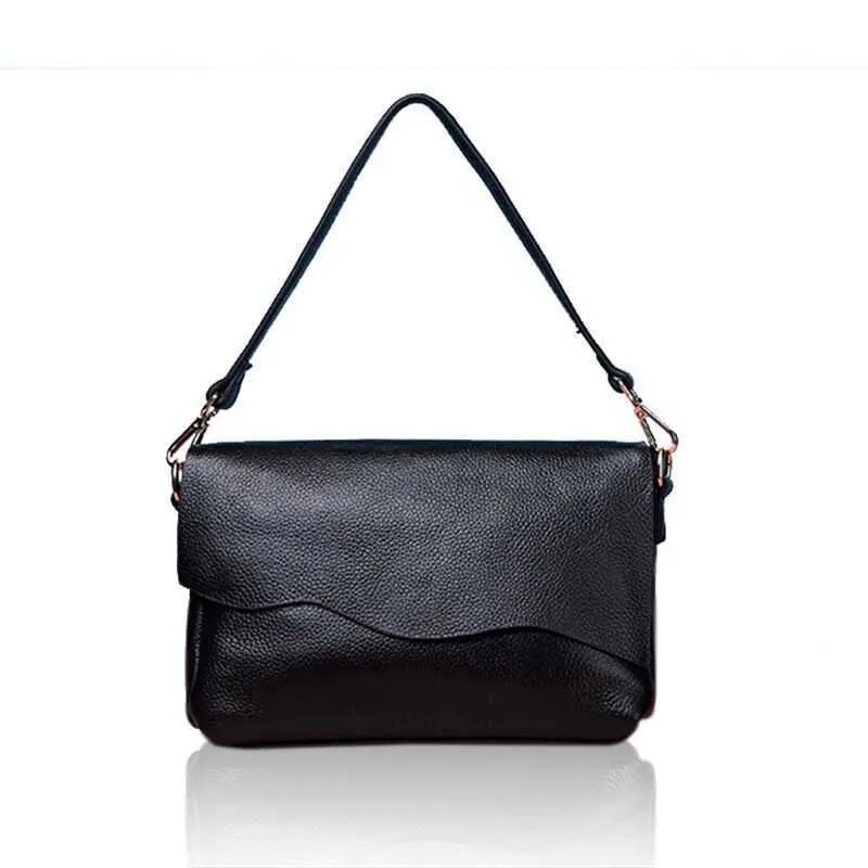 Coréen 2024 Top Layer Cowhide Small Bag pour les femmes décontractées à corps croisé minimaliste et à la mode de la datation d'achat à la mode