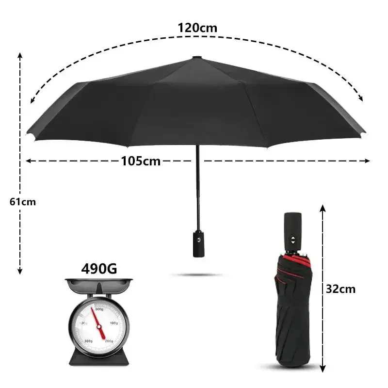 Nuovo ombrello resistente a doppio strato antivento a doppio strato