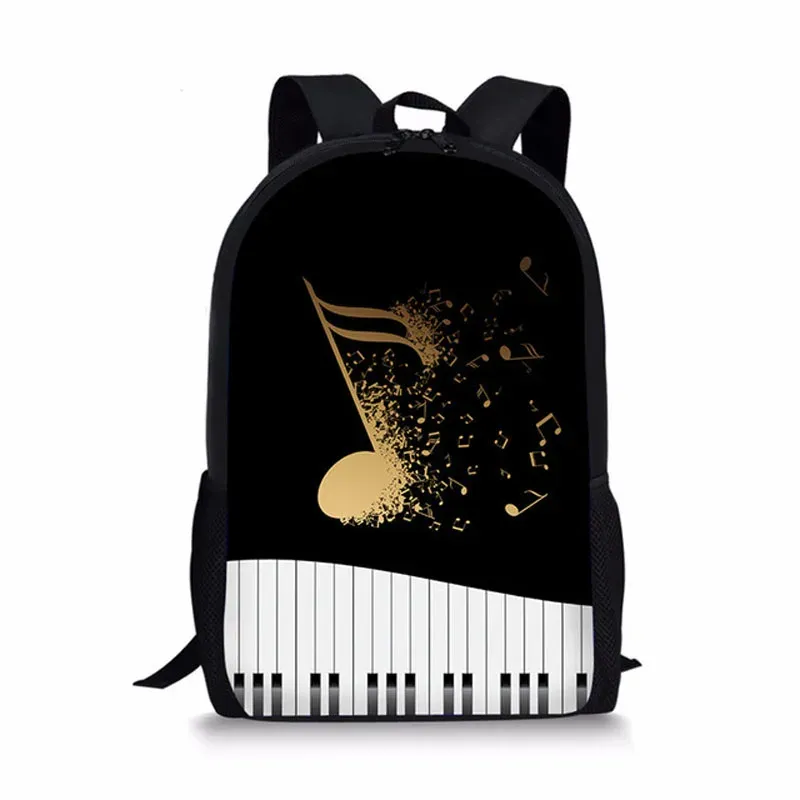 Сумки фортепиано музыкальные ноты узоры детские школьные сумки для девочек мальчики подростки рюкзаки детские студенческие сумки для книжных сумков повседневное путешествие рюкзак