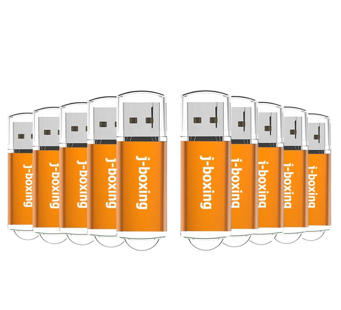 Orange 10pcs прямоугольник USB 20 флэш -накопитель достаточно ручного привода