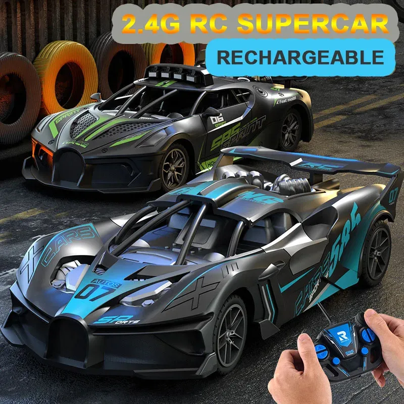 24g RC Autospielzeug Drift Racing Fernbedienung Hochgeschwindigkeit Offstraße für Kindergeschenke 240417