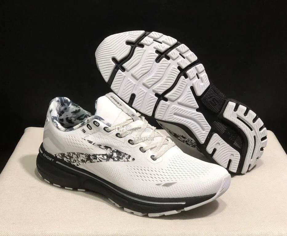 Brooks Ghost 15 Running Athletic Sneakers Shoes US 10 M Black Silver/Gray Brooks Ghost 15 Black Oyster Primer Grey Camo Men Running  main image 4