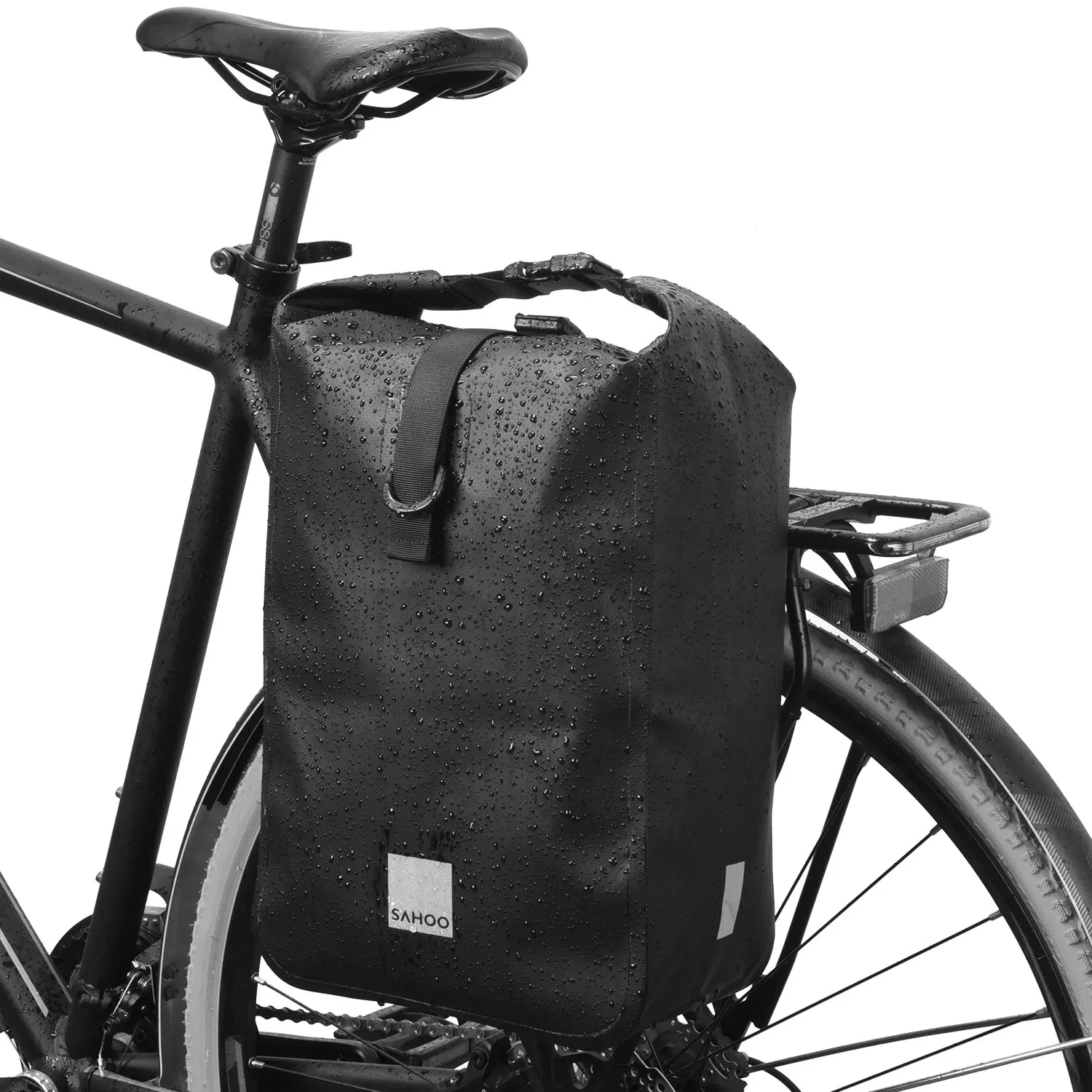 Sac à vélo étanche à vélo de vélo de vélo de siège arrière sac de ligne de grande capacité de poche sportive extérieure.