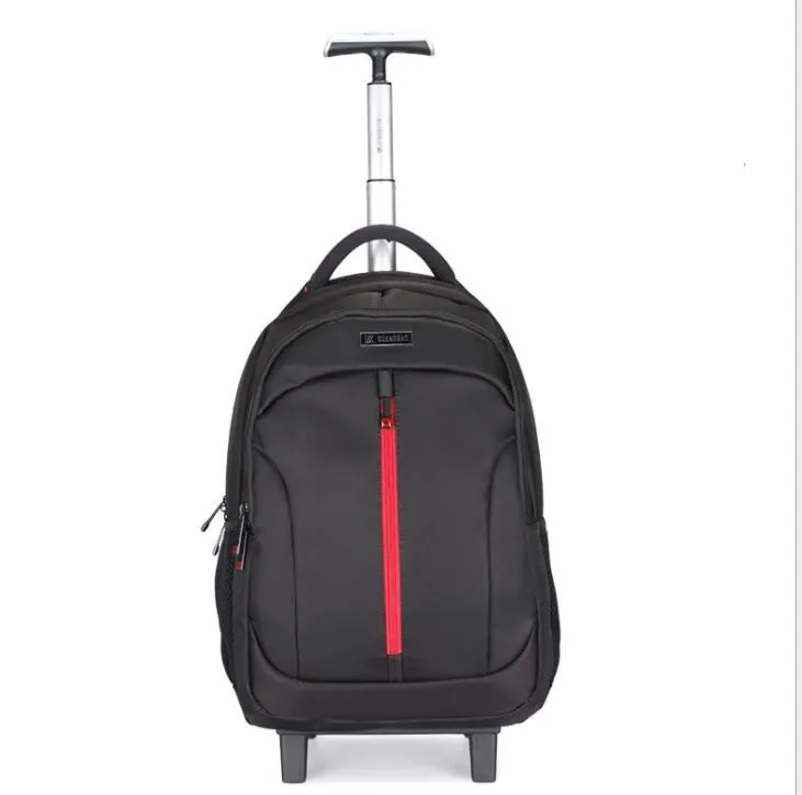 Sacs Sac à dos roué pour hommes sacs de chariot d'école pour hommes Travel Backpack avec roues Oxford Femmes Travel Rolling Luggage Trolley Sacs