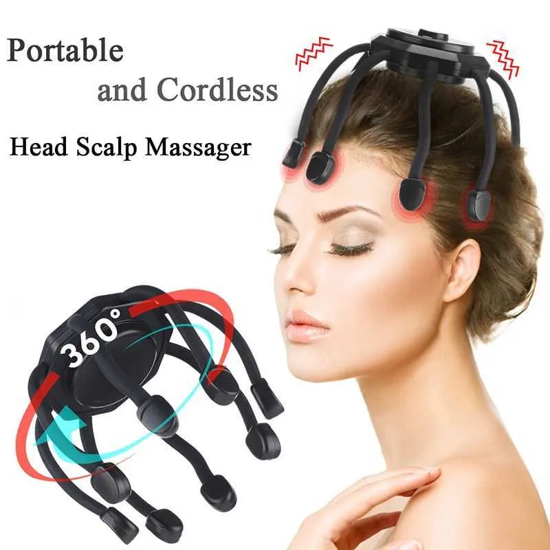 Electric Octopus Claw Head head massager with 3...