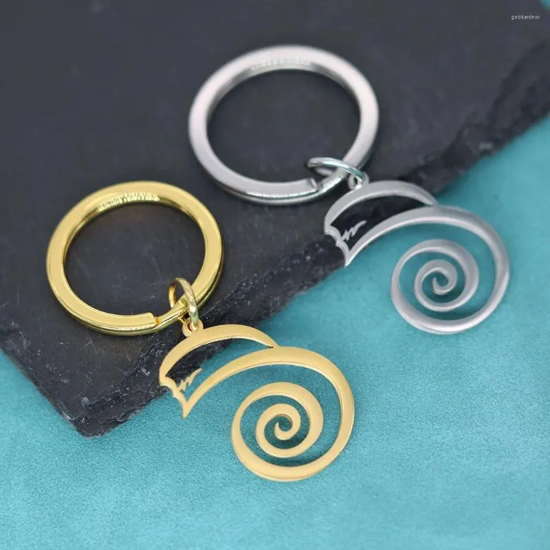 Keychains Nedar Dai Ko Myo Pendant Keyring For Women Män Rostfritt stål Key Chain Science Jewelry Simple Bag Car Par Keychain Gift