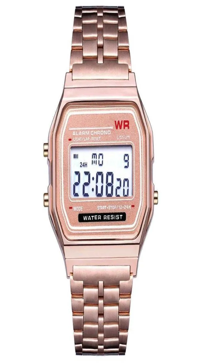 3839 Vintage Digital Wristwatch LED Digital Quartz Wrist Watch Drs Golden Unisex Wrist8927648