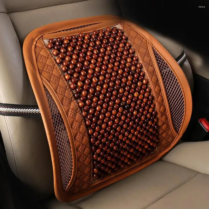 Car Seat Covers No Filler Universal Wooden Bead Cushion With Lumbar Support Protector Excellent Ventilation For