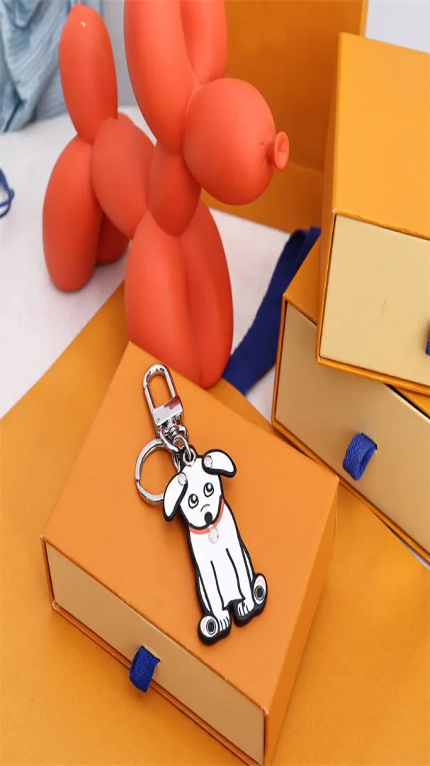 Tasarımcı Köpek Keychain Anahtar Zinciri Moda Çantası Kolye Karikatür Erkekler Kadın Lüks Yüksek Kaliteli Dekorasyon Anahtarları8906719