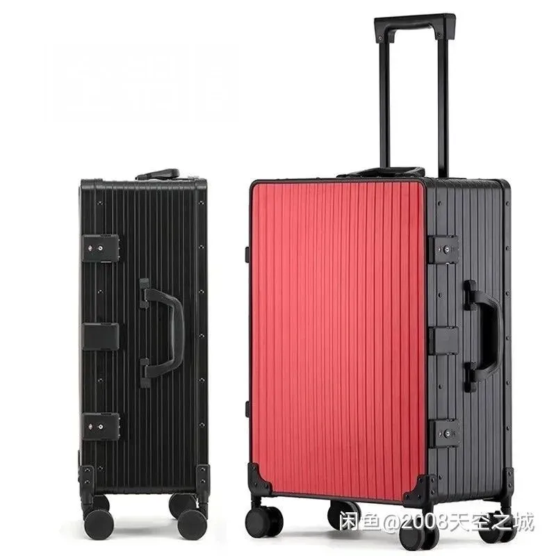 Bagage Travel Tale 20 "24" 28 "inch 100% aluminium reiskoffer Spinner Rolling Bagage Trolley Bag Cabine Check Maat