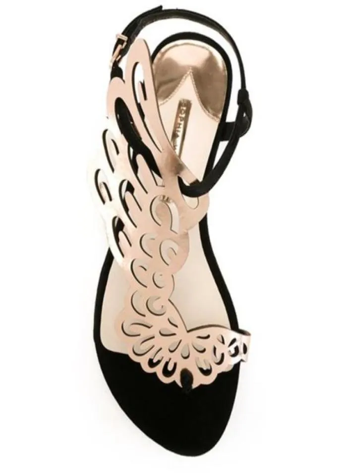 2019 sandálias de couro patenteado feminino fivela rosa ornamentos de borboleta sólida Sophia Webster Diamond Shoes Color BL8540481