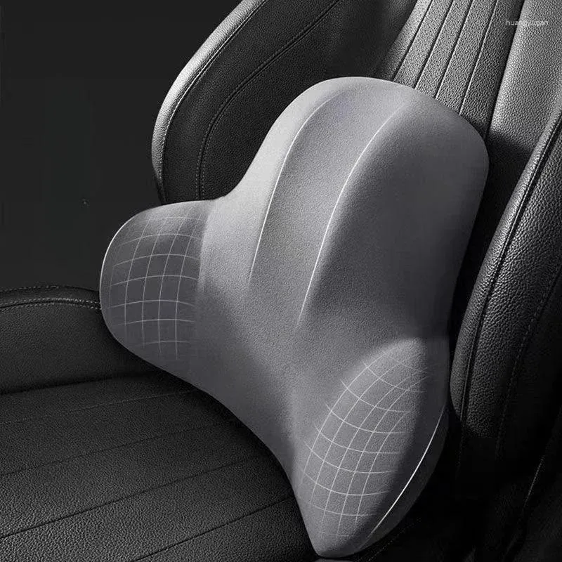 Pillow Car Lumbar Support Pad Driver's Waist And Neck Solid Color Seat Backrest Comfort Headrest