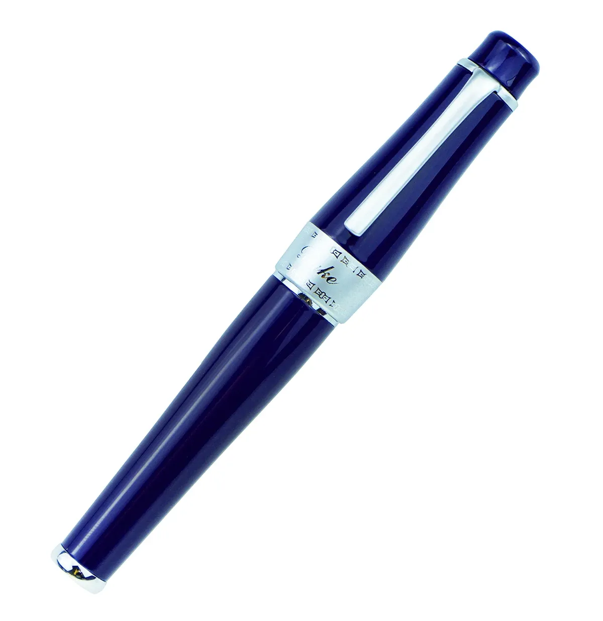 Pens Duke 2009 Metal Fountain Pen Dark Blue Memory CharlieChaplin Heavy Big Size Medium / Bent Nib Business Office School Gift Pen