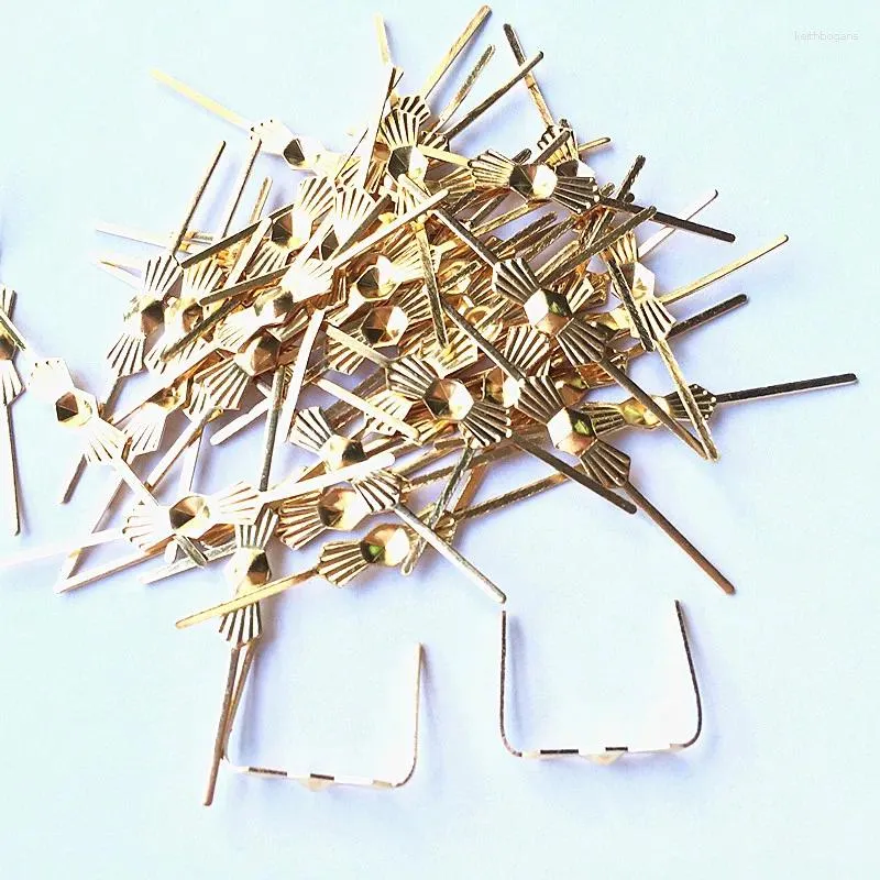 Chandelier Crystal Top Quality 500pcs/lot L40mm Gold Butterfly Shape Copper Tie Bowite Octagon Beads & Part Connector Metal Hook