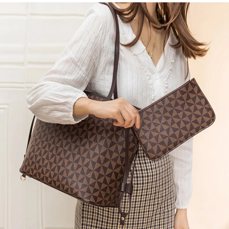 Moda tote çanta tasarımı büyük kadın çanta moda kompozit alışveriş çantası geometrik baskı taşıma çanta omuz totes bayan çanta cüzdan