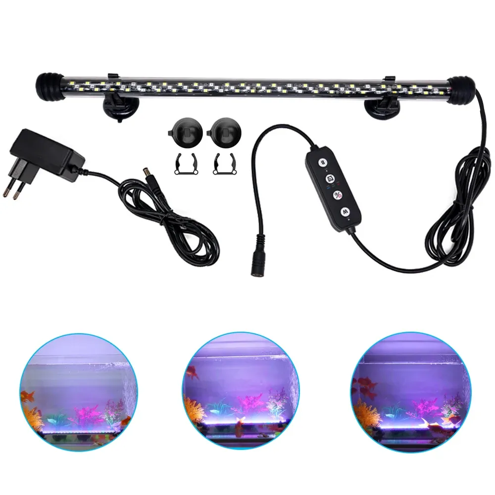 Aquaria 90260V Aquarium LED IP68 Waterdichte lichtlicht Fullspectrum Vistank Planten Decor Licht 1758cm 512W 2835 Chips