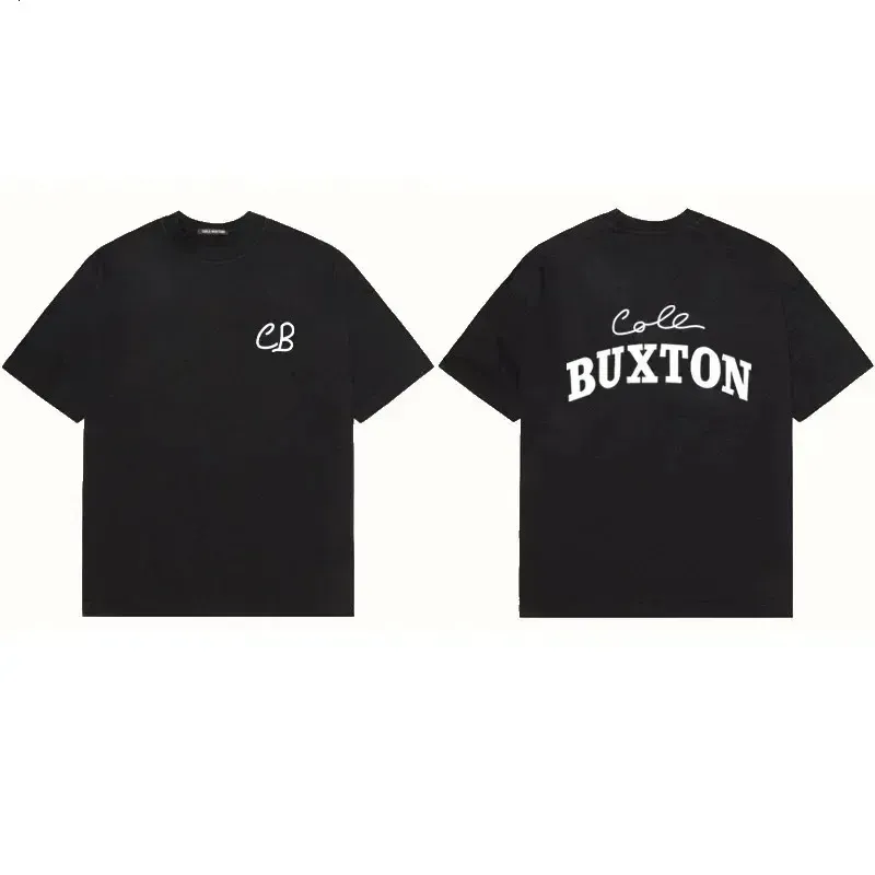 S CB yaz gündelik yüksek kaliteli pamuklu erkekler o boyun kese cole buxton mektup baskılı tees harajuku kadınlar kısa kollu t-shirt 240419