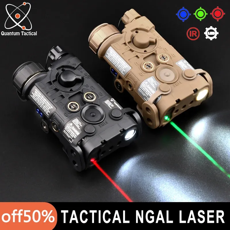 Zakres nowej wersji taktyczny Ngal Peq Laser Red Green IR Sight Strobe Airsoft Ngal Blue Laser for Hunting Karabin Broń Light Peq 15