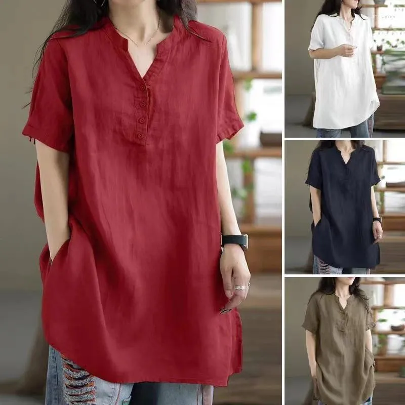 Camicette da donna camicia a maniche corte per estate in stile europeo e americano versione coreana di grandi dimensioni coperta di carne