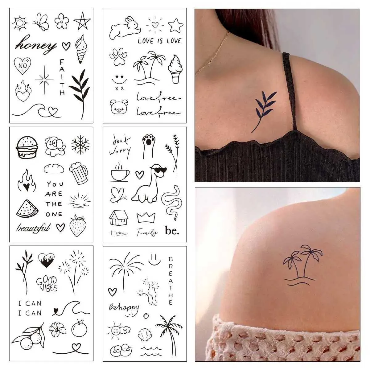 Cute Temporary Tattoos: Finger, Wrist, \u0026 More! Animal \u0026 Butterfly Designs -  Lasting Fun! Shop Now! from Dhgate Temporary Tattoos - price 11.15, image size:1200x1200