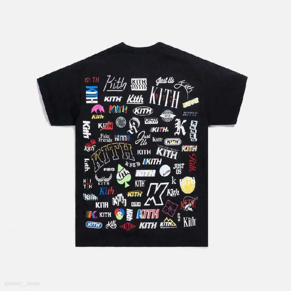 KITH THIRT 2024 NUOVO DESIGNO A KITE MENS NOVER TEE TEE LUNED ESCLUSIVO AOP CLASSICA T-SHIRT SHORTH SHORT KITH 354