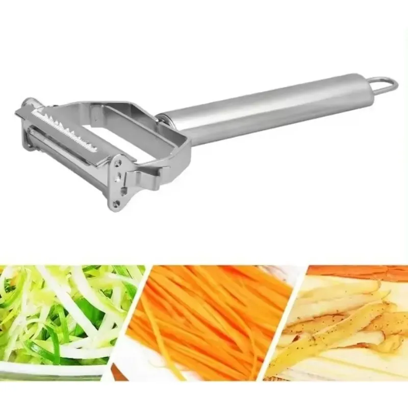 Kitchen Vegetable Peeler Stainless Potato Cutter Double-Head Vegetable Slicer Household Multiple-Function Vegetable Chopper