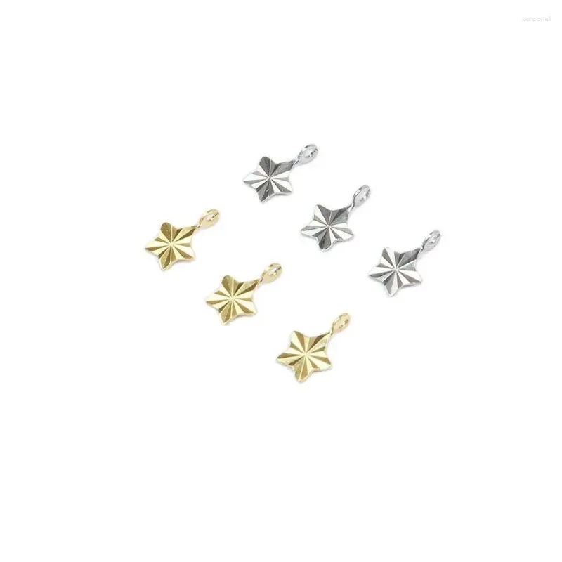 Charms 10/20pcs 6mm Wholesale Mini Stainless Steel Star Pendant DIY Necklace Bracelets Anklets Unfading Colorless