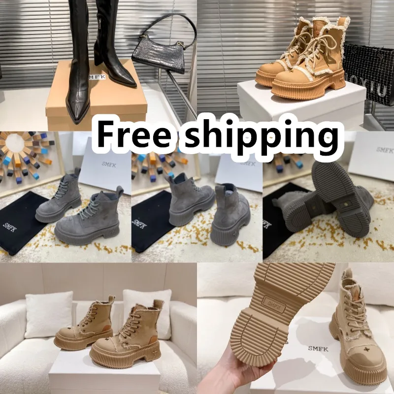 2024 Designer Boots popular Women Short Booties Ankle Boot Luxury Soles Womens Party Heel size 35-40 Chunky hiking SMFK GAI