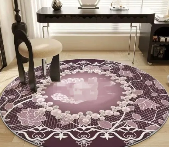 Eenvoudige woonkamer tapijt absorberende niet-slip salontafel deken koudbestendige, gemakkelijk te maken huishoudende kristal fluweel tapijten