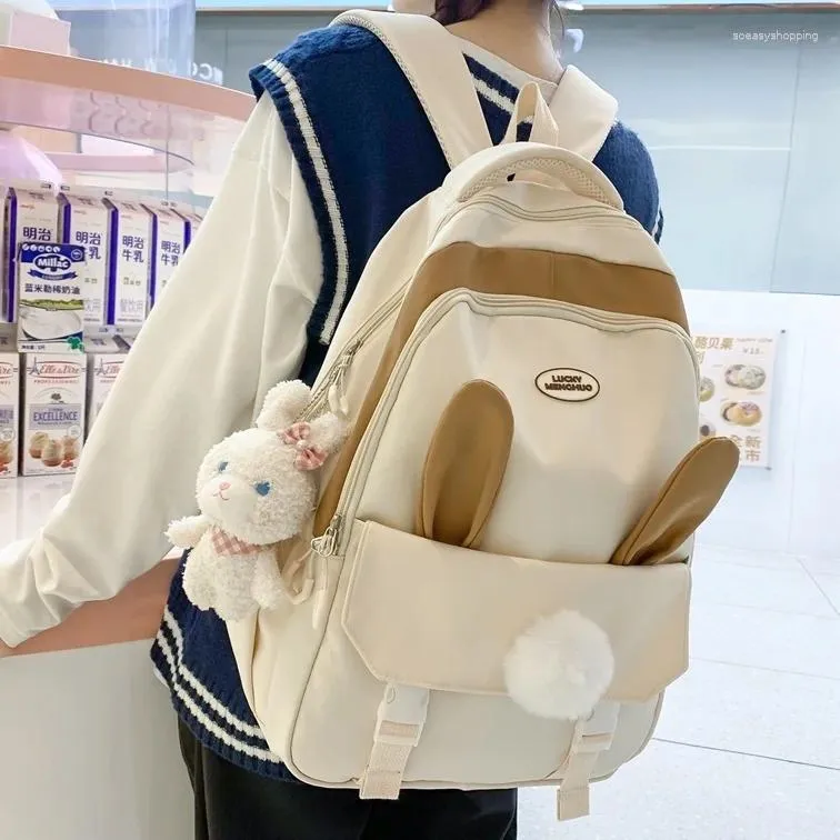 Ryggsäck droppe 2024 skolväska liten färsk söt junior high school ryggsäckar för elever flicka