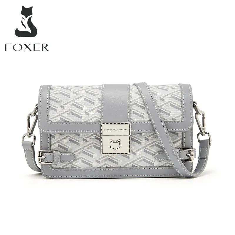 Kolejki Foxer Damskie PU skórzane na ramionach torba crossbody Regulowane paski torba Messenger Luksusowe damki nowe projekty stylowe torby kieszonkowe