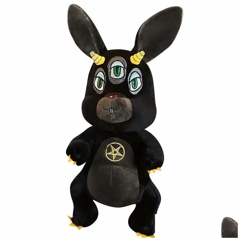 Film TV Plush Plush Toy/Rabbit/Elephant/Wolf/Cat Regalo speciale per bambini Anubis Black Pimbole Dolme Doll di Dolli da 35 cm Regali di consegna a goccia an DH1Zr