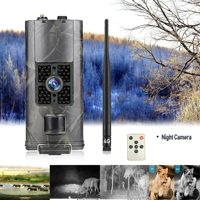 Kameror Trail Hunting Cameras Wild Surveillance Tracking Camera HC700 4G 3G MMS SMS P FTP 16MP 1080P Infraröd djurlivfototraps