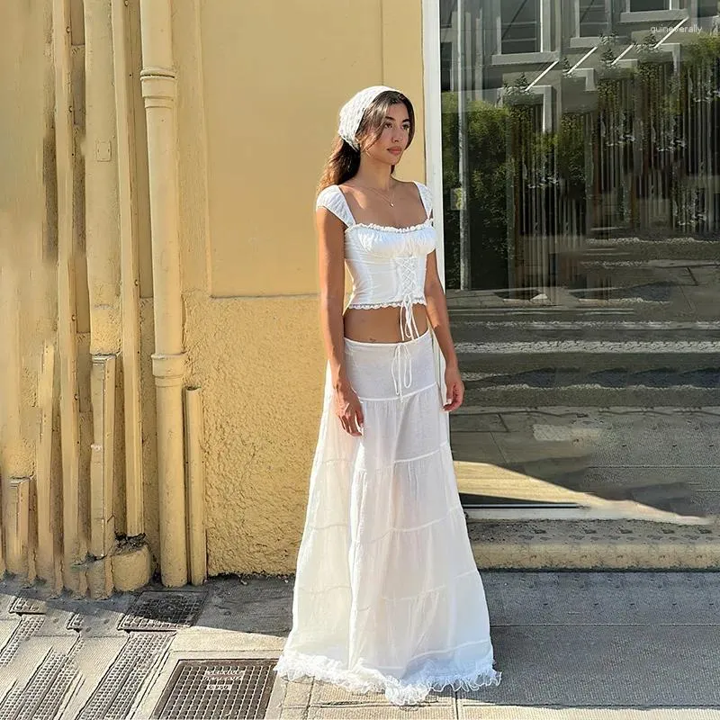 Beach maxi skirt and top 2025
