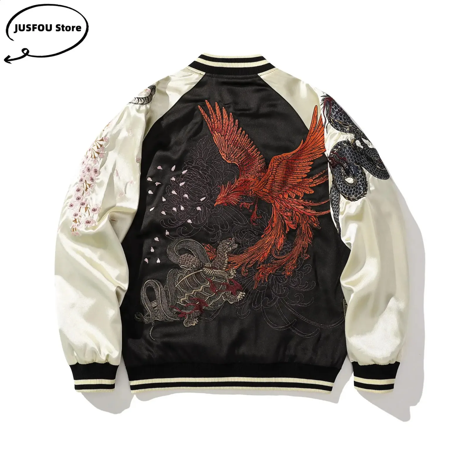 241120wtt Dragon And Phoenix Embroidered Baseball From